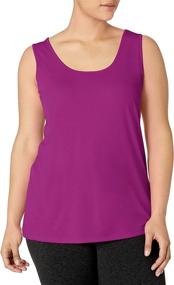img 2 attached to Just My Size Women's Plus Size Cooldri Performance Scoopneck Tank Top: Stay Cool and Stylish with Performance and Comfort