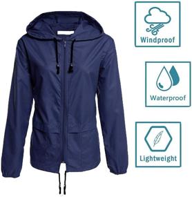 img 3 attached to Popoem Waterproof Windbreaker Raincoats Lightweight