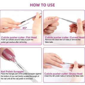 img 1 attached to 💅 Premium Cuticle Pusher and Gel Polish Remover Set with Nail Files: Professional Grade Stainless Steel Cuticle Remover and Pedicure Manicure Tools for Fingernails and Toenails - Silver