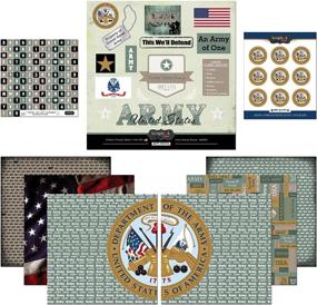 img 1 attached to 🧩 Scrapbook Customs 17519 Army Themed Paper and Stickers Kit for Scrapbooking