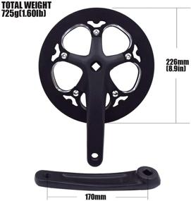 img 1 attached to DRIFT MANIAC Single Chainring Bike Crank Arm Set: 52/42T, 170mm, 130BCD Crankset Square Taper for City Folding Bicycle - High Performance and Versatility