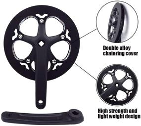 img 3 attached to DRIFT MANIAC Single Chainring Bike Crank Arm Set: 52/42T, 170mm, 130BCD Crankset Square Taper for City Folding Bicycle - High Performance and Versatility