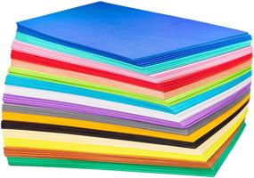 img 1 attached to 🎨 80-Pack Colorful Foam Handicraft Sheets (6 x 9 Inches) for Classroom Art and Craft DIY Projects: Thick and Soft Paper in 16 Vibrant Colors