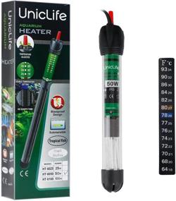 img 4 attached to 🐠 Uniclife Submersible Aquarium Heater with Electronic Thermostat - Preset for 5-50 Gallon Fish Tank, 25W/50W/100W/200W Options