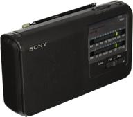 📻 highly portable and sleek sony icf38 am/fm radio in black - perfect for on-the-go listening logo