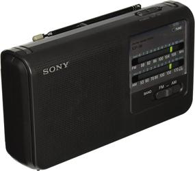 img 1 attached to 📻 Компактное и стильное радио Sony ICF38 AM/FM в черном цвете - идеально для прослушивания в пути.