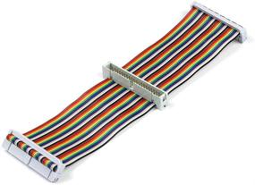 img 2 attached to 🔌 UCTRONICS GPIO Breakout Kit for Raspberry Pi Pico - Assembled Pi T-Type Breakout + 830 Tie Points Solderless Breadboard + 40 Pin Male-Female-Male Rainbow Ribbon Cable + 65pcs Premium Jump Wires