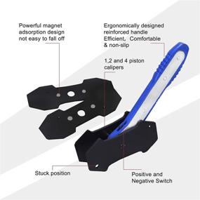 img 3 attached to 🔵 AutoWanderer Brake Caliper Compression Tool - Ratcheting Brake Spreader Caliper Piston Press Tool for Disc Brakes with Single, Twin, Quad Piston - Blue