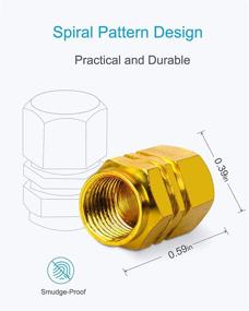img 2 attached to 🚗 40 упаковка колпачков из алюминия на колеса автомобиля - 5 вариантов цвета - колпачки от пыли для шиповки шины