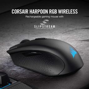 img 3 attached to 🖱️ Corsair Harpoon RGB Wireless SLIPSTREAM Technology Gaming Mouse with 10,000 DPI Optical Sensor - Wireless Rechargeable