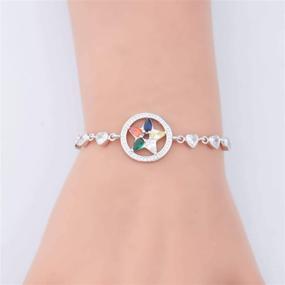 img 3 attached to 🌟 AKTAP Eastern Star Bracelet - OES Sorority Jewelry Gift for Women & Girls - Order of The Eastern Star