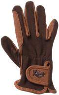 durable protection for young riders: tough-1 child's pony gloves logo