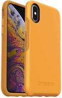 📱 iphone xs & iphone x otterbox symmetry series case - aspen gleam (citrus/sunflower) - retail packaging logo