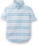 cool and classy: hope & henry boys' short sleeve button down shirt logo