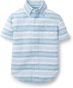 img 4 attached to Cool and Classy: Hope & Henry Boys' Short Sleeve Button Down Shirt