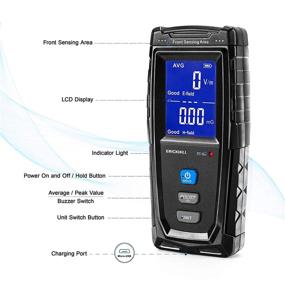 img 3 attached to 🔍 ERICKHILL Rechargeable EMF Meter - Digital Electromagnetic Field Radiation Detector, Hand-held LCD EMF Detector for Home EMF Inspections, Office, Outdoor and Ghost Hunting - Great Tester for SEO