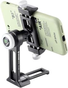 img 4 attached to 📱 Versatile Metal Phone Tripod Mount: iPhone Adapter with Arca Swiss Rail, 1/4" Screw Mount, Ball Head Rotation | Compatible with iPhone 7-12 Pro, Samsung, and More!