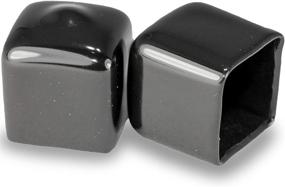 img 4 attached to 🔲 Prescott Plastics 8 Pack: Square Black Vinyl End Cap - Protective Rubber Cover for Flexible Pipe Posts (1/2" - 0.50")