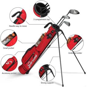 img 1 attached to 🏌️ User-Friendly Self Control Golf Bag with Stand, Strap, and Easy Carry Features | Sturdy Lightweight Golf Club Bag | Durable Pitch and Putt Stand Bag