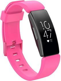 img 4 attached to FitTurn Band: Kids Replacement Silicone Bands for Fitbit ACE 2 - 6 Color Options with Metal Clasp Fastener