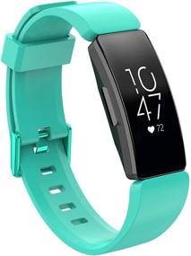 img 2 attached to FitTurn Band: Kids Replacement Silicone Bands for Fitbit ACE 2 - 6 Color Options with Metal Clasp Fastener