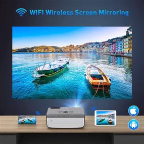 img 2 attached to 📽️ VILINICE WiFi Projector: 100-inch Screen, Native 1080p, 8500L, Bluetooth, 4k Supported, Long Life, Compatible with TV Stick, Roku, HDMI, USB, TF, VGA, AUX, AV