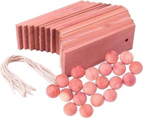 img 4 attached to 🪵 Brite Lightingtech Cedar Blocks: Red Cedar Planks, Balls & More for Clothes Storage (36PC)