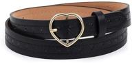 double heart metal buckle casual women's accessories logo