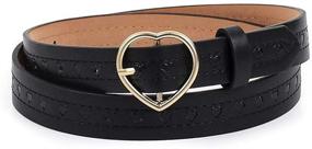 img 3 attached to Double Heart Metal Buckle Casual Women's Accessories
