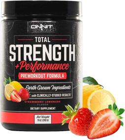 img 3 attached to Onnit Total Strength and Performance - Stimulant-Free Pre-Workout Supplement - Strawberry Lemonade: Boost Your Workout Naturally (30 Servings)