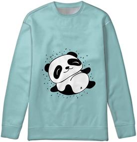 img 4 attached to 👧 Xpyiqun Girls Sweatshirts - Trendy Crewneck Pullover for Boys - Active Clothing