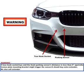 img 1 attached to 🚗 Без сверления буксировочного глазка переднего бампера кронштейн для установки номерного знака на буксировочный крюк для Mini Cooper S Countryman Peaceman - Набор для безтрудного перемещения (2014-настоящее время)