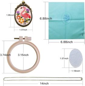 img 2 attached to 🧵 Starter Jewelry Needlepoint Kits for Adults: Embroidery Set for Beginners with Pendant Patterns - Perfect Sewing Gifts (3 Pack)