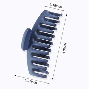 img 2 attached to Набор из 6 заколок для волос для женщин, сильной фиксации, матовые заколки для толстых волос, модные аксессуары для укладки волос для девочек, большие заколки для толстых волос женщин (6 цветов)