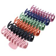 6-piece hair claw clips set for women, extra strong hold matte hair claw clips for thick hair, trendy hair styling accessories for girls, large hair clips for thick hair women (6 colors) logo