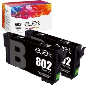 img 4 attached to 🖨️ ejet Remanufactured Ink Cartridge Replacement for Epson 802XL 802 T802XL T802 - Compatible with Workforce Pro WF-4720 WF-4730 WF-4734 WF-4740 EC-4020 Printer (2 Black)