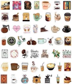 img 2 attached to ☕️ 50 Pcs Coffee Waterproof Vinyl Stickers: Decorate Water Bottles, Books, Laptops & More with Encouraging Coffee Decals