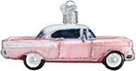 🚗 classic car glass blown ornament - old world christmas (46023) in pink logo