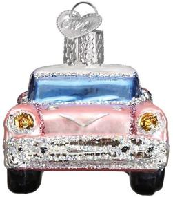 img 2 attached to 🚗 Classic Car Glass Blown Ornament - Old World Christmas (46023) in Pink