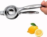 🍋 lemon lime squeezer - manual citrus juicer tool for hand-squeezing lemons, limes - metal lemon clip squeezer - professional power lemon squeezer logo