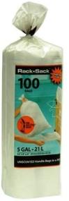 img 3 attached to Rack Sack Refill Bags (Roll Style) 5 🗑️ Gallon - 100 Count: Convenient and Durable Waste Disposal Solution