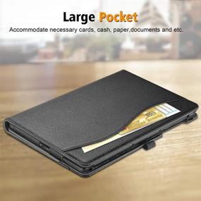 img 1 attached to 📱 Fintie Case for Lenovo Tab M10 Plus (2020 2nd Gen) - Black, Multi-Angle Viewing, Auto Wake/Sleep, with Pocket