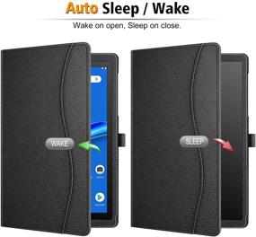 img 2 attached to 📱 Fintie Case for Lenovo Tab M10 Plus (2020 2nd Gen) - Black, Multi-Angle Viewing, Auto Wake/Sleep, with Pocket