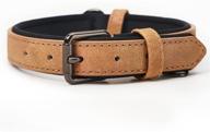 🐾 thankspaw leather dog collar: adjustable, soft padded, waterproof puppy collar for small medium large dogs logo