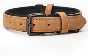 img 4 attached to 🐾 ThanksPaw Leather Dog Collar: Adjustable, Soft Padded, Waterproof Puppy Collar for Small Medium Large Dogs