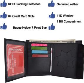 img 2 attached to 👔 Premium Leather Bi-Fold Badge Holder: Efficient Solution for Work Essentials