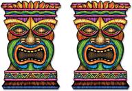 beistle jumbo tiki cutouts 3 ft - multicolored decorations, 2 piece set logo