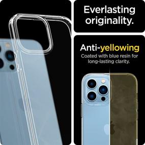 img 1 attached to Spigen Ultra Hybrid [Anti-Yellowing Tech] iPhone 13 Pro Max Case (2021) - Transparent