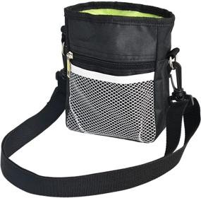 img 4 attached to 🐶 SACRONS Dog Treat Pouch: Conveniently Carry Toys, Food, and Treats - Poop Bag Dispenser, Metal Clip, Belt and Shoulder Strap