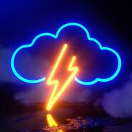 🌟 koicaxy neon sign for bedroom, cloud led neon light wall decor, battery or usb powered acrylic neon sign for kids room, living room, bar, party, christmas, wedding логотип